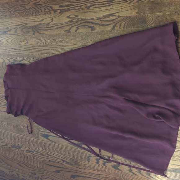 Purple Wine strapless maxi sweeping flowey bridesmaid Prom gown Gossip Girl sz 2 - Picture 9 of 11